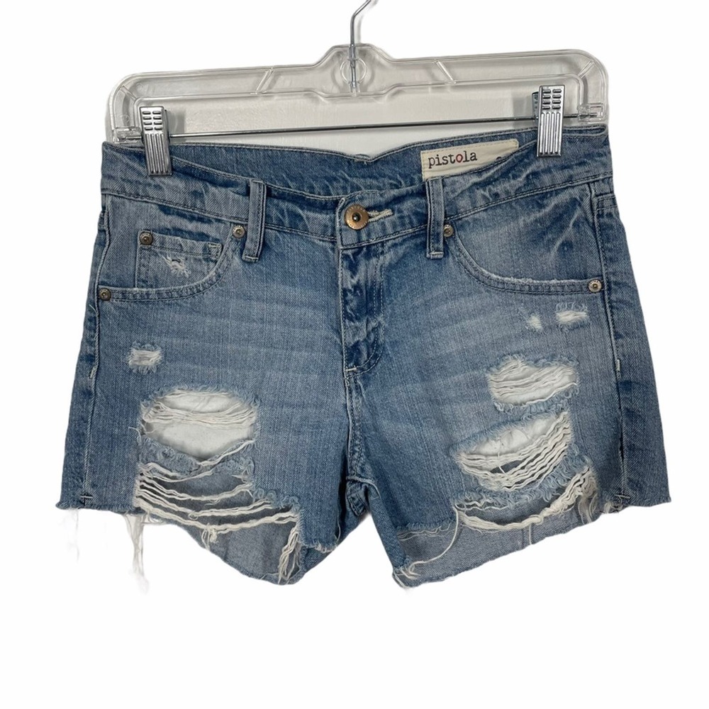 Pistola Distressed Denim Shorts Size 25